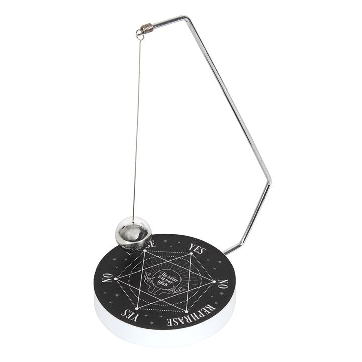Magical Pendulum Decision Maker Black and Silver Magic Witch Spiritual Crystals - Gothic & Alternative Gift - Haunted