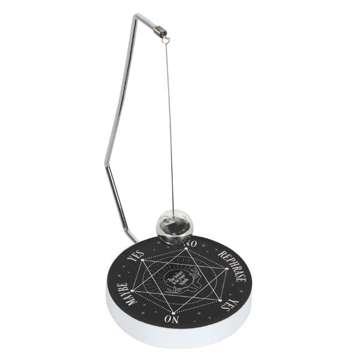 Magical Pendulum Decision Maker Black and Silver Magic Witch Spiritual Crystals - Gothic & Alternative Gift - Haunted