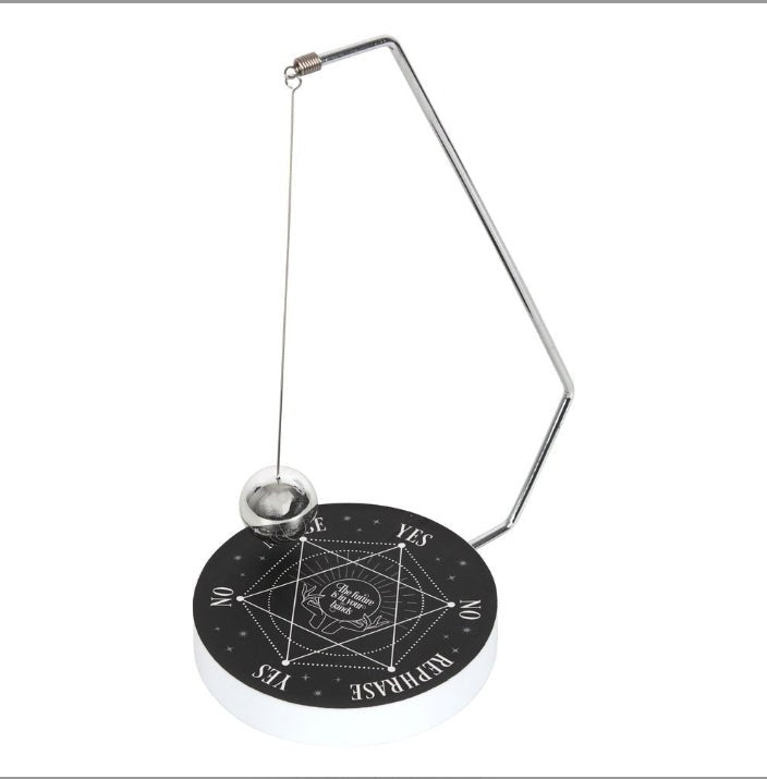 Magical Pendulum Decision Maker Black and Silver Magic Witch Spiritual Crystals - Gothic & Alternative Gift - Haunted