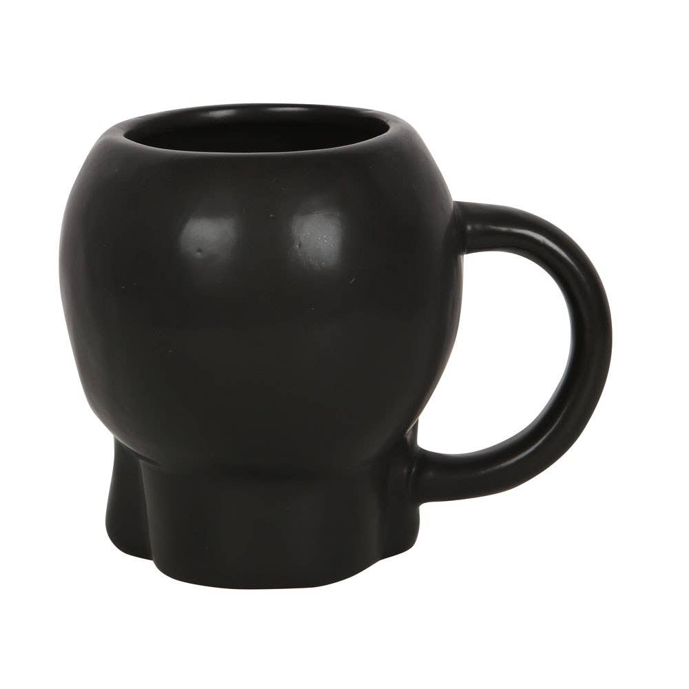 Matte Black Gothic Halloween Skull Mug Drinkware - Gothic & Alternative Gift - Haunted