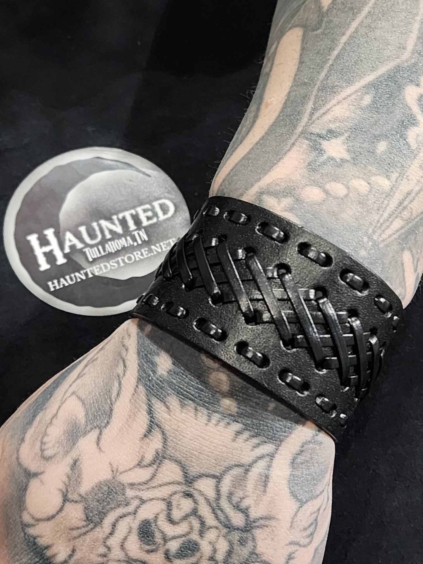 Medieval Leather Heavy Bracelet Jewelry - Gothic & Alternative Gift - Haunted