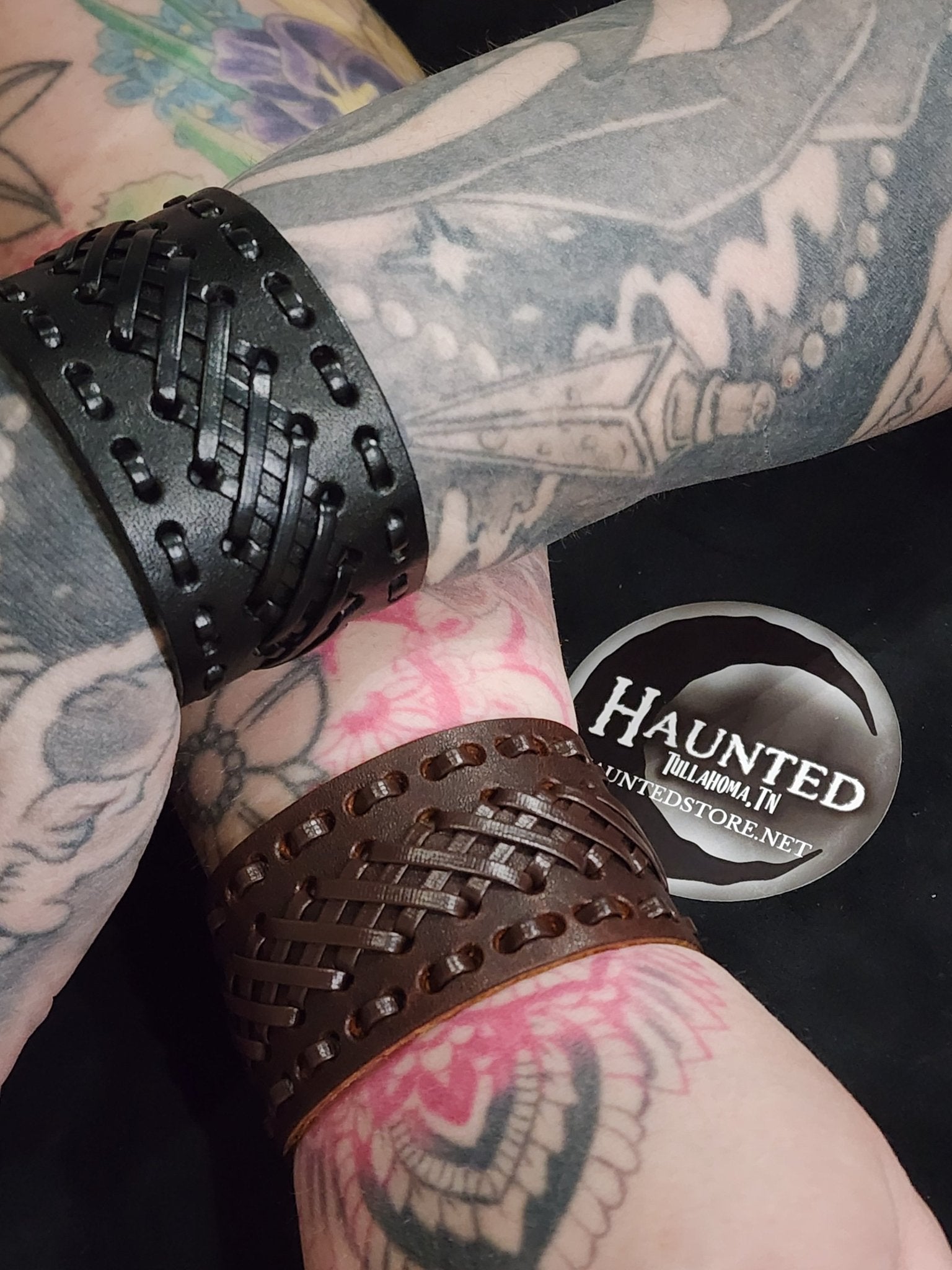 Medieval Leather Heavy Bracelet Jewelry - Gothic & Alternative Gift - Haunted
