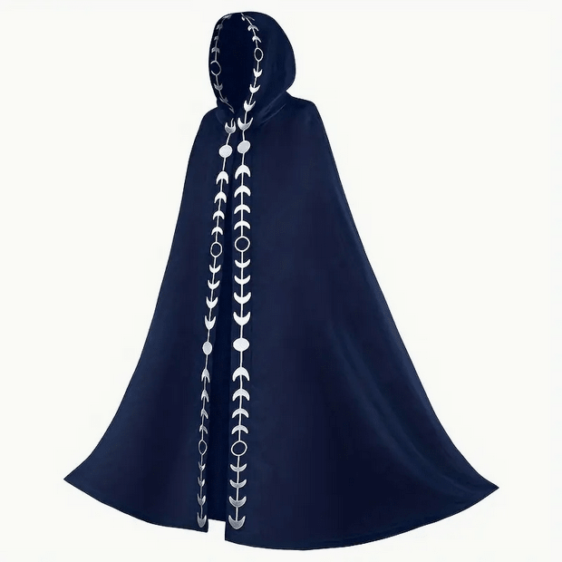 Medieval Style Moon Phases Men's Hooded Cloak Costumes - Gothic & Alternative Gift - Haunted