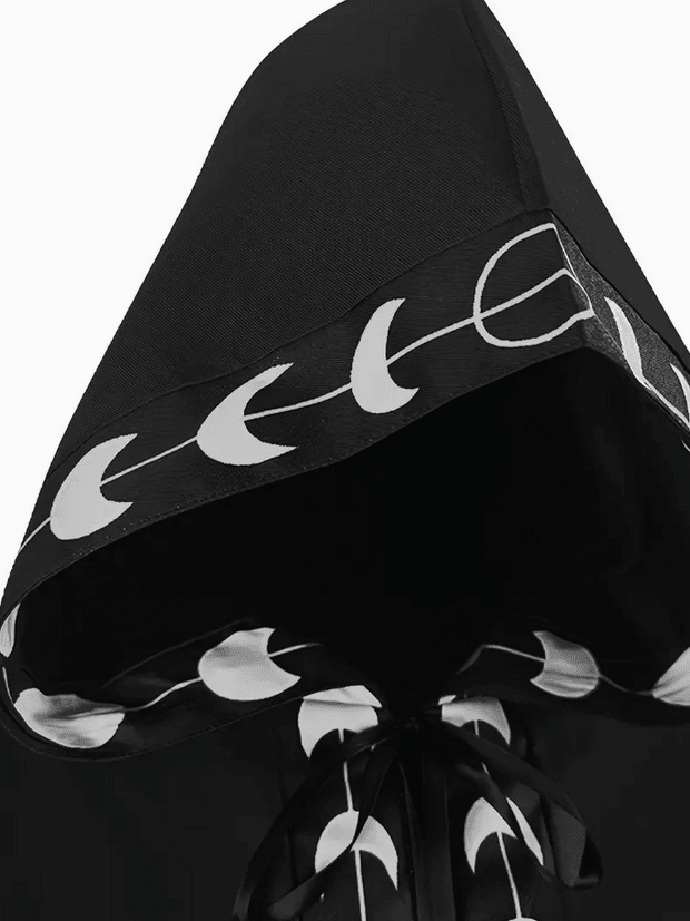 Medieval Style Moon Phases Men's Hooded Cloak Costumes - Gothic & Alternative Gift - Haunted