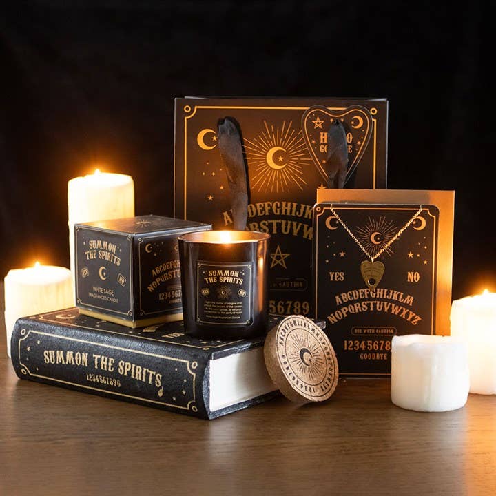 Medium Black Gothic Ouija Talking Board Gift Bag Wrapping Paper - Gothic & Alternative Gift - Haunted