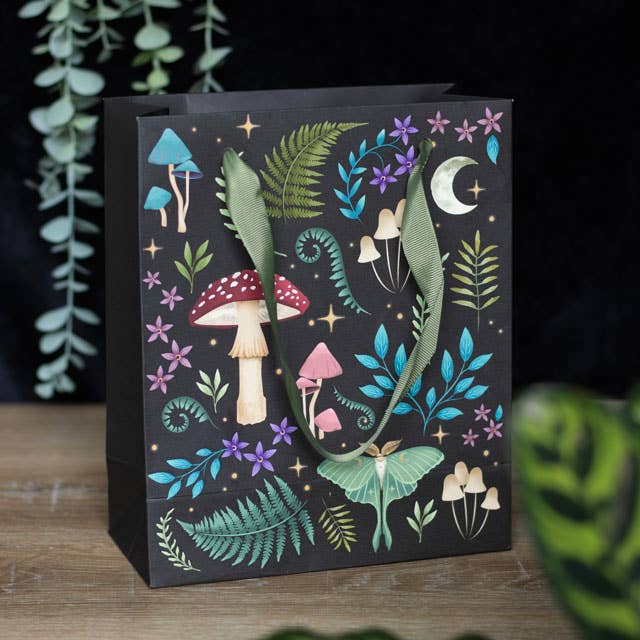 Medium Dark Forest Print Gift Bag Wrapping Paper - Gothic & Alternative Gift - Haunted