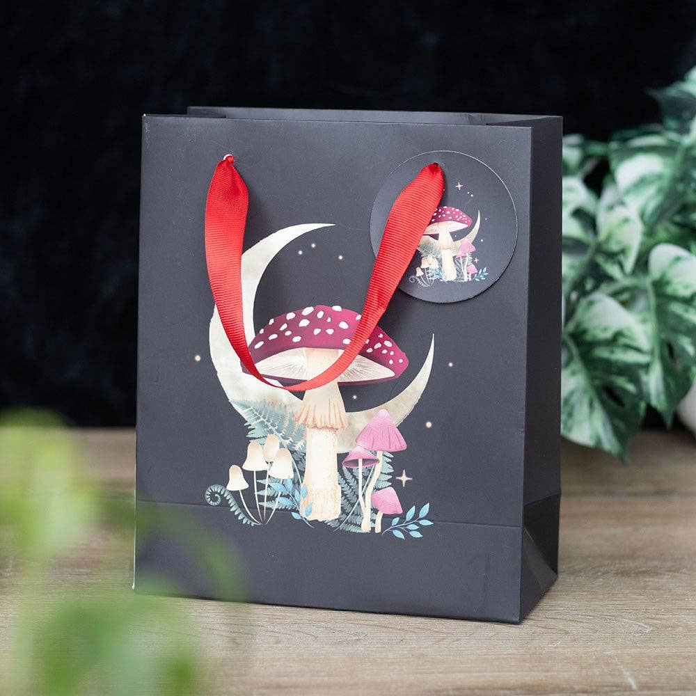 Medium Forest Mushroom Gift Bag Wrapping Paper - Gothic & Alternative Gift - Haunted