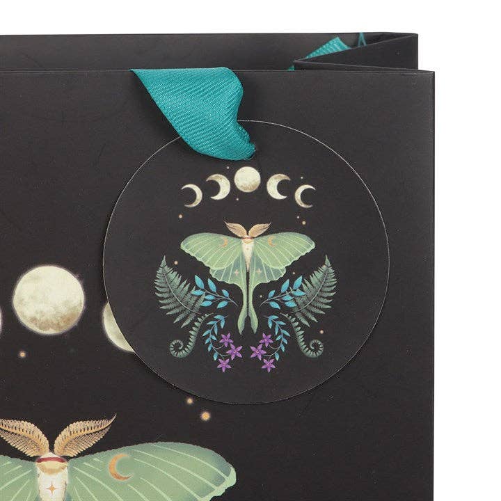 Medium Luna Moth Gift Bag Wrapping Paper - Gothic & Alternative Gift - Haunted