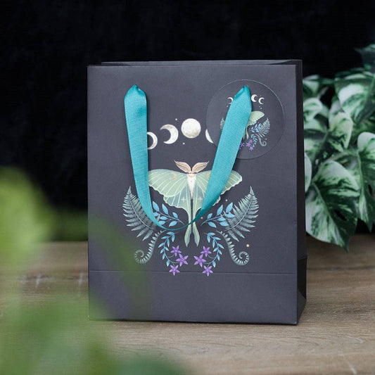 Medium Luna Moth Gift Bag Wrapping Paper - Gothic & Alternative Gift - Haunted