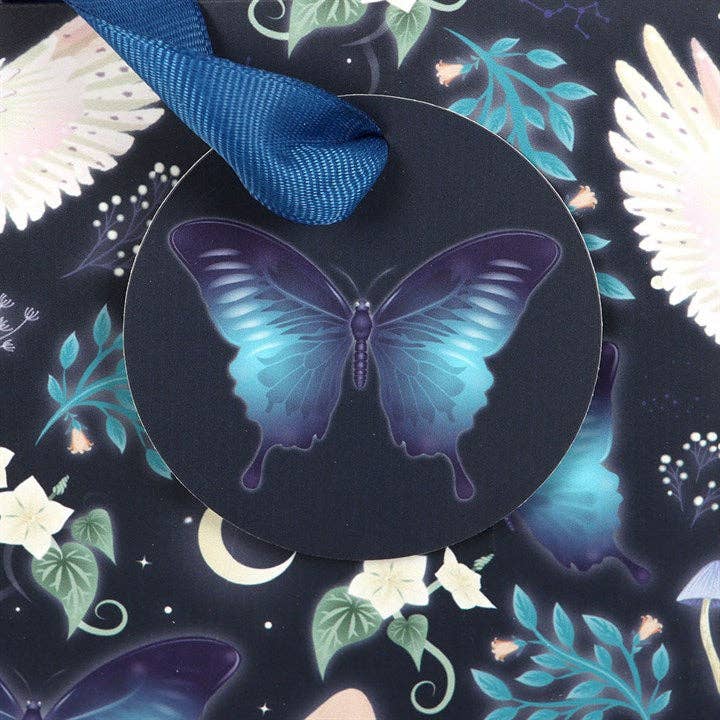 Medium Midnight Forest Owl Print Gift Bag Wrapping Paper - Gothic & Alternative Gift - Haunted