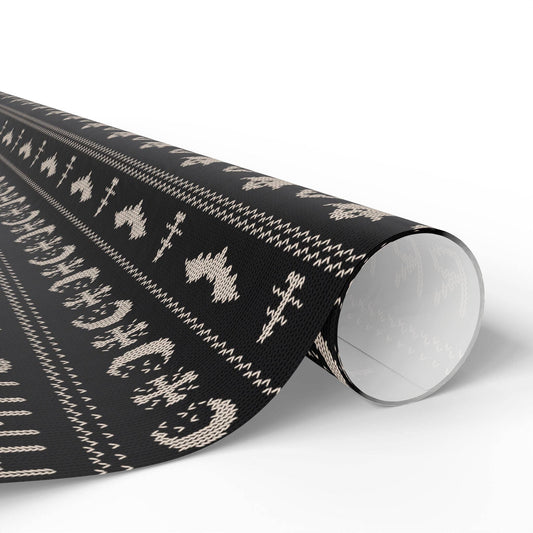 Merry Gothmas Black Spooky Gift Wrapping Paper Roll Wrapping Paper - Gothic & Alternative Gift - Haunted