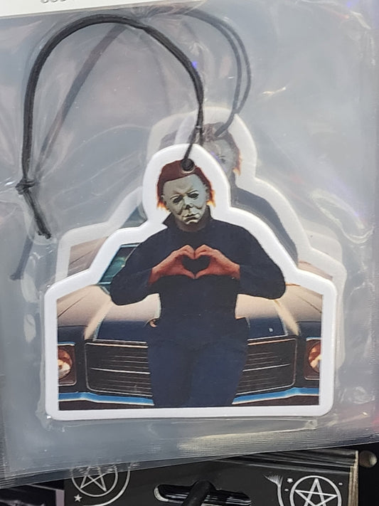 Michael Myers with Love Halloween Funny Air Freshener Home Decor - Gothic & Alternative Gift - Haunted