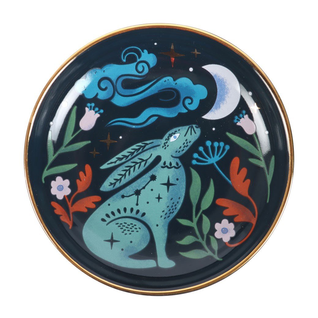 Midnight Hare Trinket Dish Home Decor - Gothic & Alternative Gift - Haunted