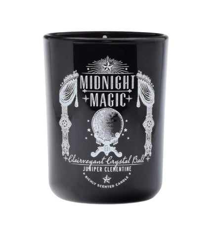 Midnight Magic Clairvoyant Crystal Ball Gothic Glass Candle Candles - Gothic & Alternative Gift - Haunted