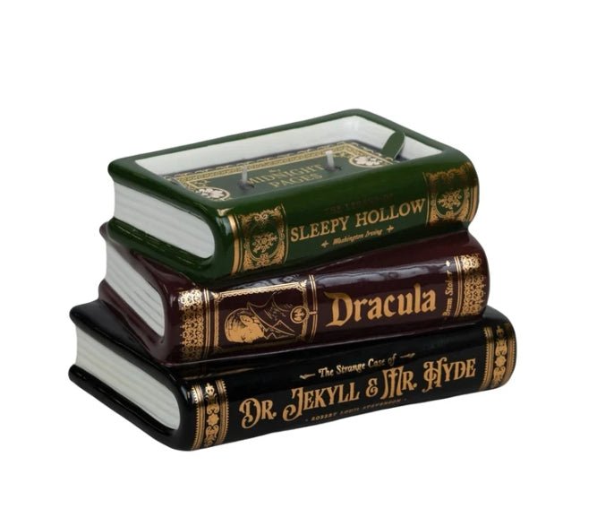 Midnight Pages Stack of Books XL Large Candle Candles - Gothic & Alternative Gift - Haunted