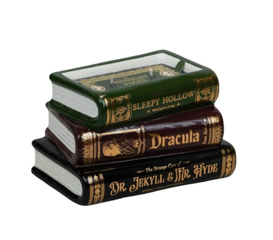 Midnight Pages Stack of Books XL Large Candle Candles - Gothic & Alternative Gift - Haunted