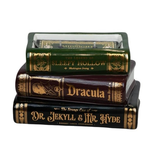 Midnight Pages Stack of Books XL Large Candle Candles - Gothic & Alternative Gift - Haunted