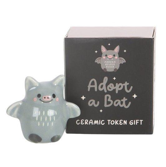 Mini Adopt A Bat Figurine Token Keepsake Gift Accessories - Gothic & Alternative Gift - Haunted