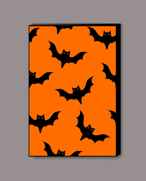 Mini Halloween Bat Canvas Print Wall Hanging - Gothic & Alternative Gift - Haunted