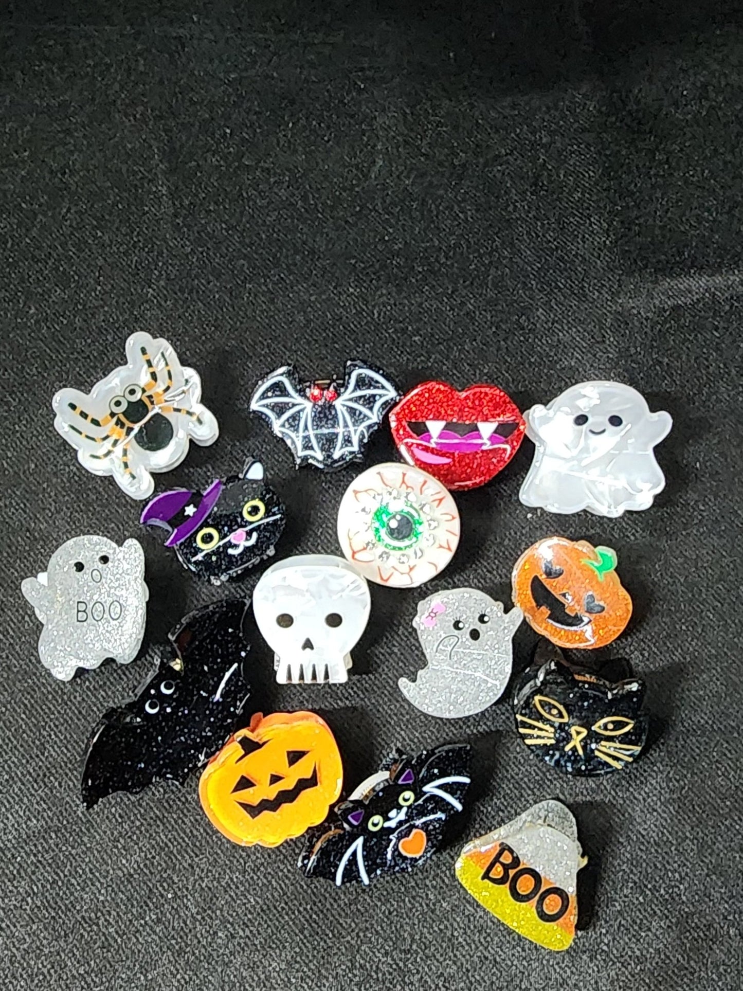 Mini Halloween Whimsigoth Claw Clip Black Cat, Ghost, Pumpkin, Vampire, Eye Ball, Bat Accessories - Gothic & Alternative Gift - Haunted