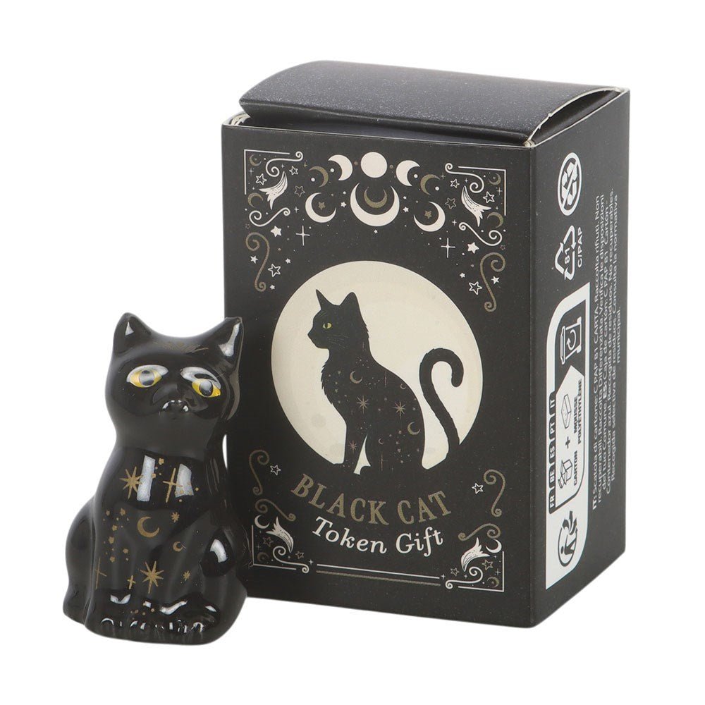 Mini Magick Black Cat Figurine Token Gifts Crystals - Gothic & Alternative Gift - Haunted