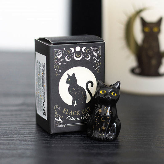 Mini Magick Black Cat Figurine Token Gifts Crystals - Gothic & Alternative Gift - Haunted