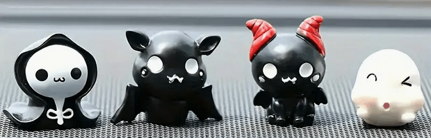 Mini Spooky Figurines Ghost, Bat, Demon Bat or Grim Reaper Figurines - Gothic & Alternative Gift - Haunted