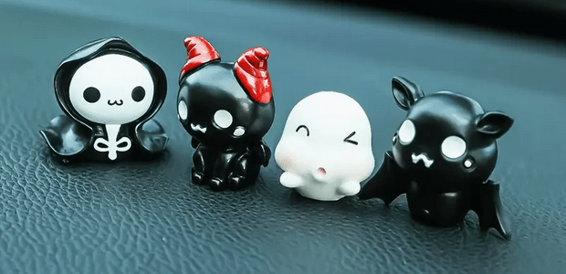 Mini Spooky Figurines Ghost, Bat, Demon Bat or Grim Reaper Figurines - Gothic & Alternative Gift - Haunted