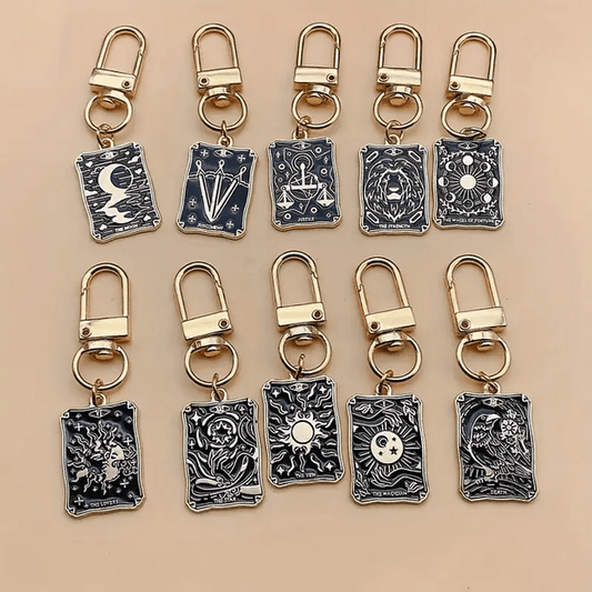 Mini Tarot Key Chain Witch Supplies - Gothic & Alternative Gift - Haunted