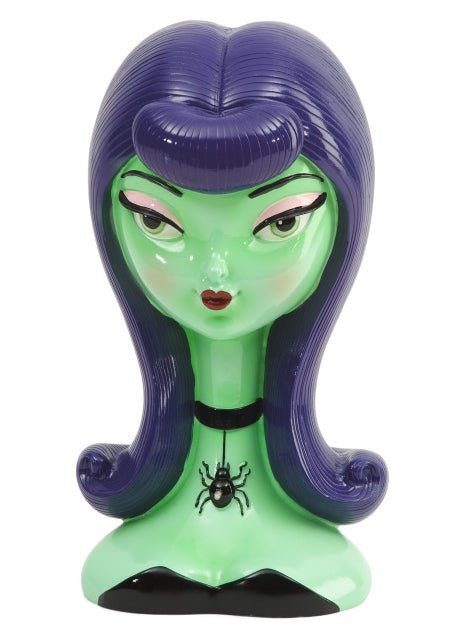 Modern Witch LED lit Bust Statue Home Decor - Gothic & Alternative Gift - Haunted