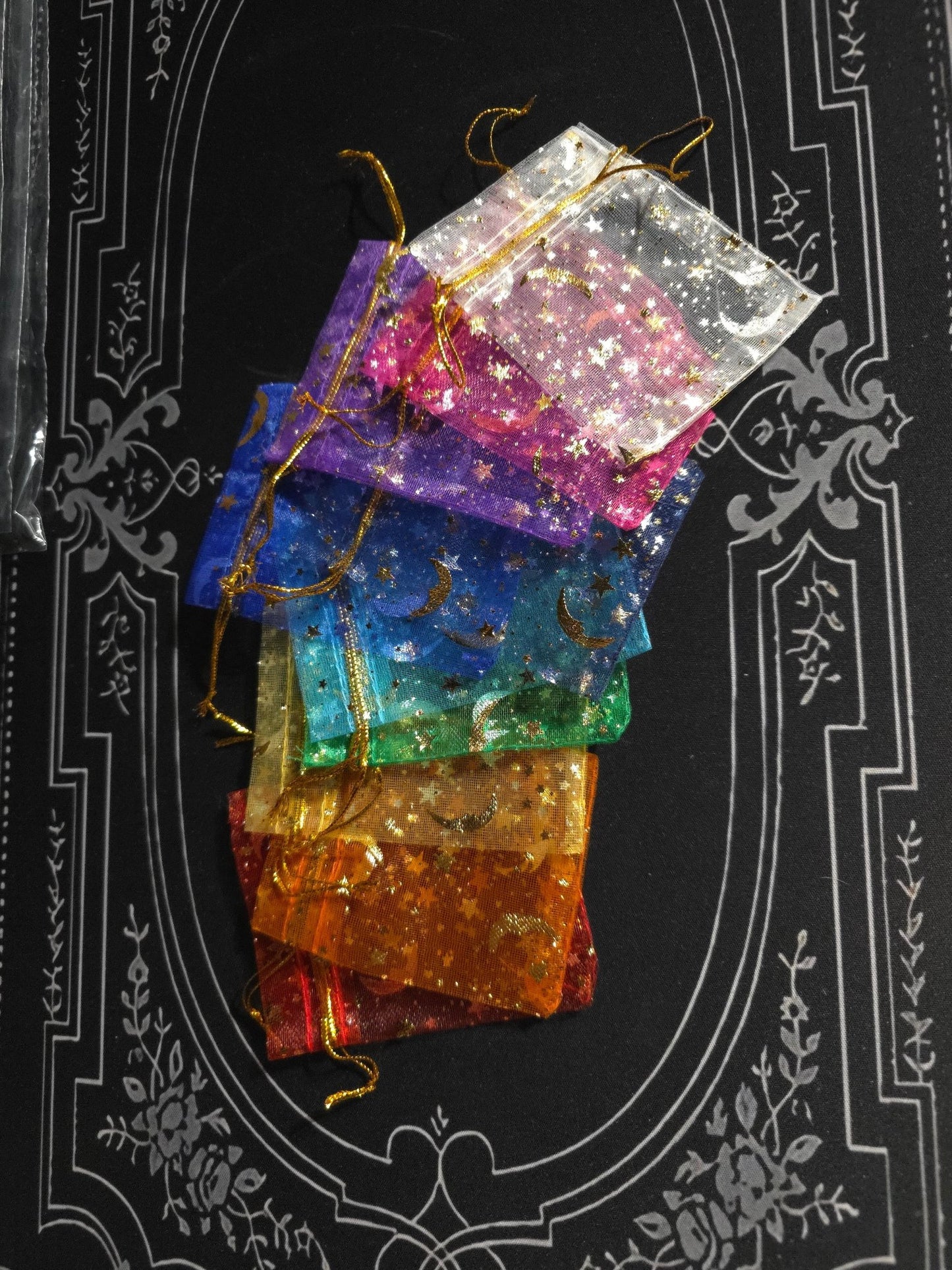 Moon and stars mini mesh gift bags - Gothic & Alternative Gift - Haunted