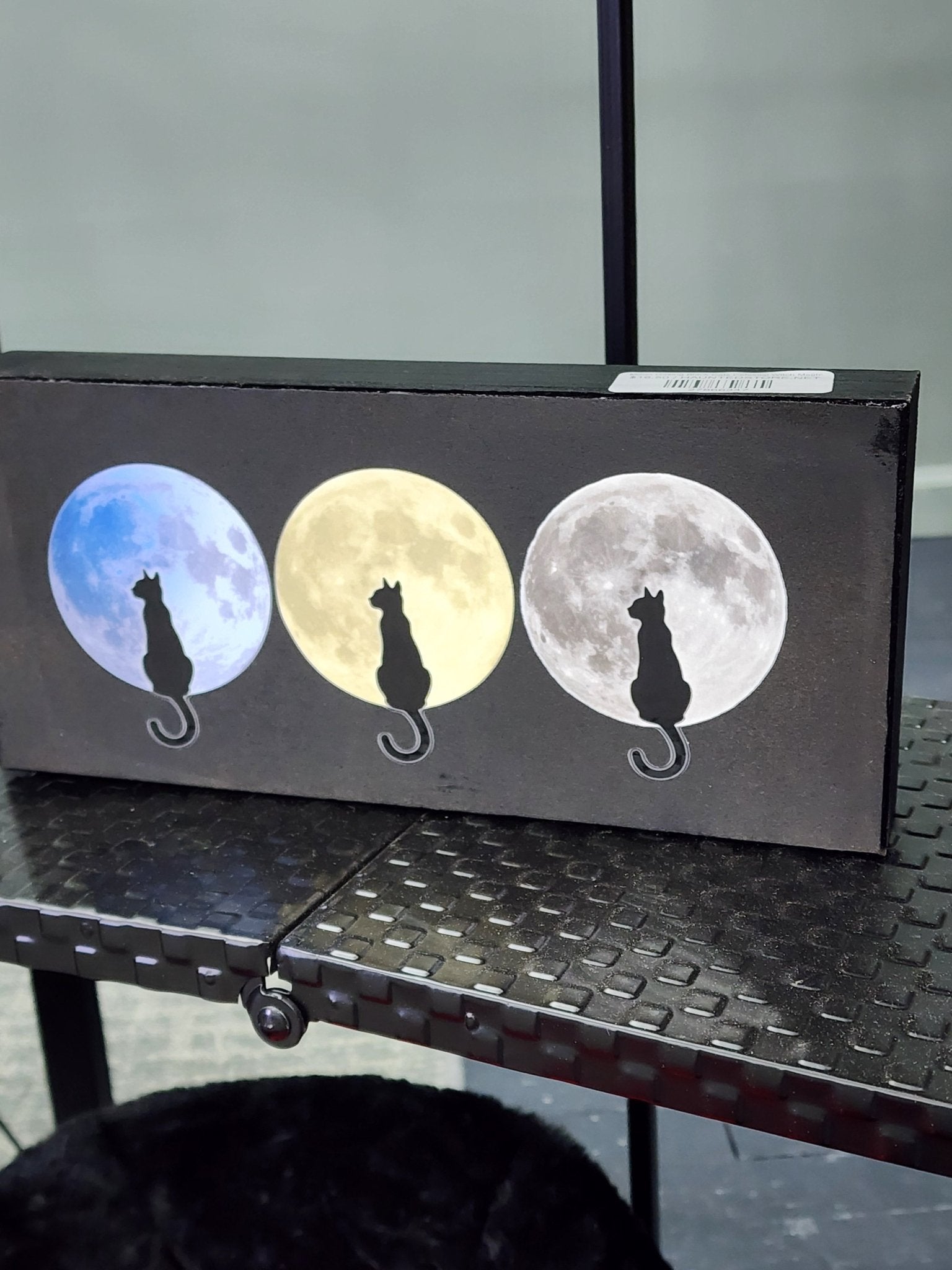 Moon Gazing Black Cats Celestial Witch Magic Wall Hanging - Gothic & Alternative Gift - Haunted