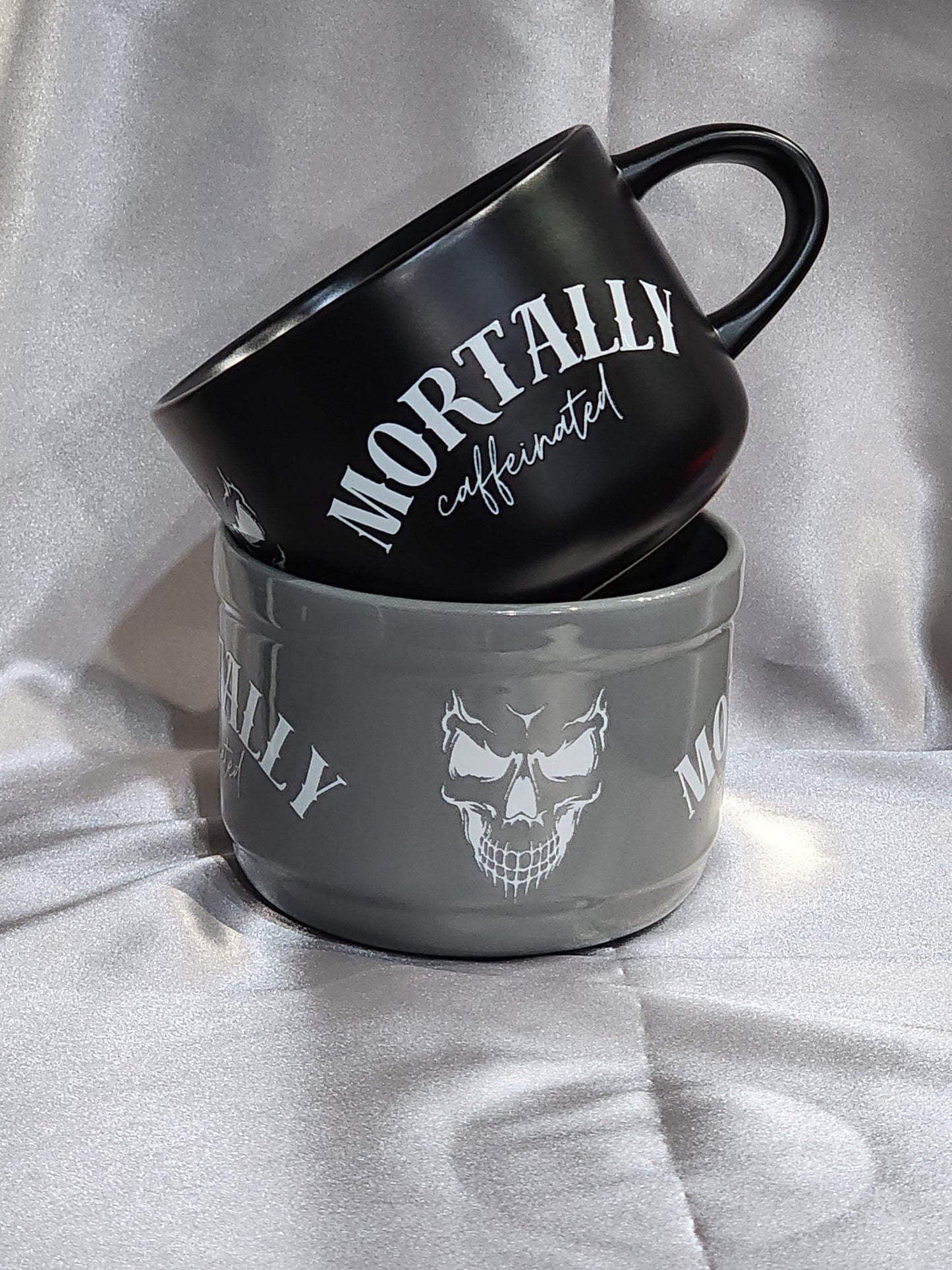 Mortally Caffeinated Coffee Mug Drinkware - Gothic & Alternative Gift - Haunted