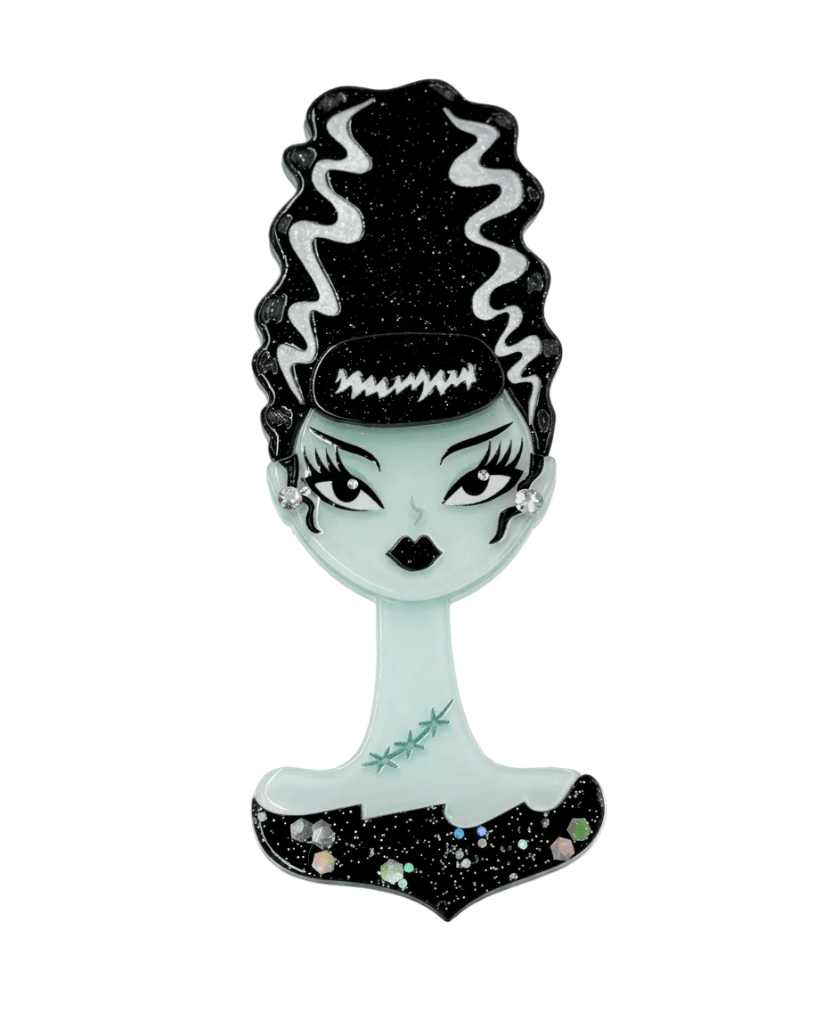 Mrs. Midnight Spooky Doll Brooch Jewelry - Gothic & Alternative Gift - Haunted