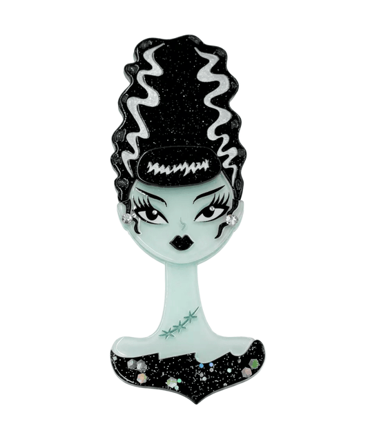Mrs. Midnight Spooky Doll Brooch Jewelry - Gothic & Alternative Gift - Haunted