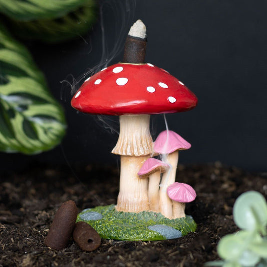 Mushroom Backflow Incense Burner Incense - Gothic & Alternative Gift - Haunted
