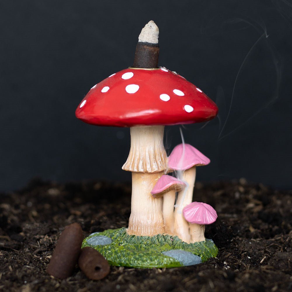 Mushroom Backflow Incense Burner Incense - Gothic & Alternative Gift - Haunted