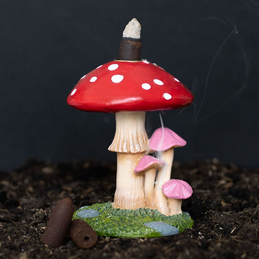 Mushroom Backflow Incense Burner Incense - Gothic & Alternative Gift - Haunted