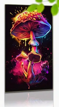 Mushroom Glow in the Dark Canvas Print - Gothic & Alternative Gift - Haunted
