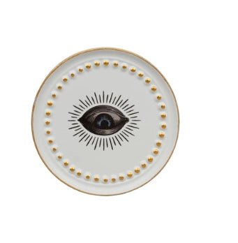 Mystic Gaze All Seeing Eye Halloween Witchy Candle Ceramic Candles - Gothic & Alternative Gift - Haunted