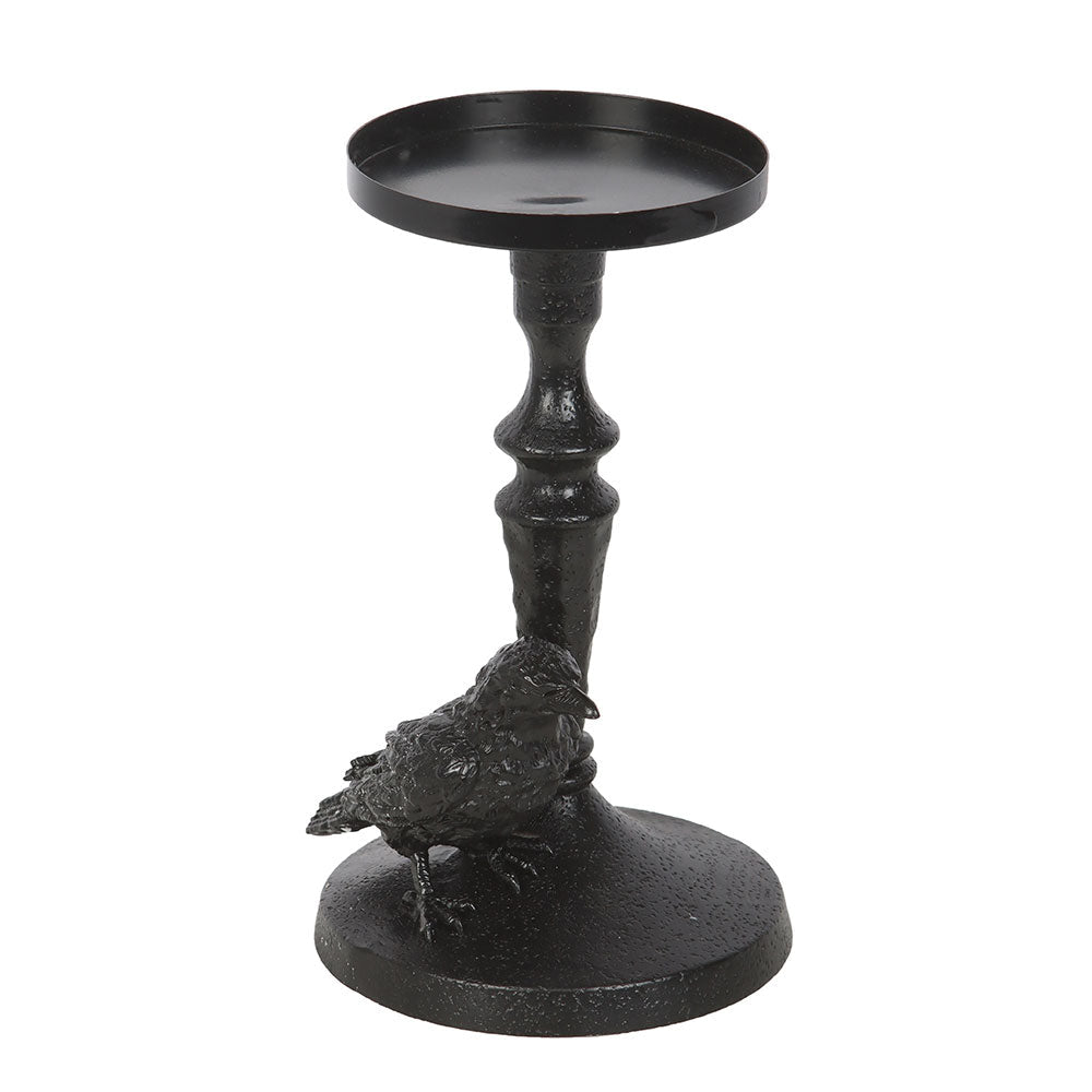 Mystic Raven Pillar Candle Holder candle holders - Gothic & Alternative Gift - Haunted