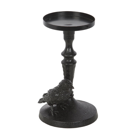 Mystic Raven Pillar Candle Holder candle holders - Gothic & Alternative Gift - Haunted