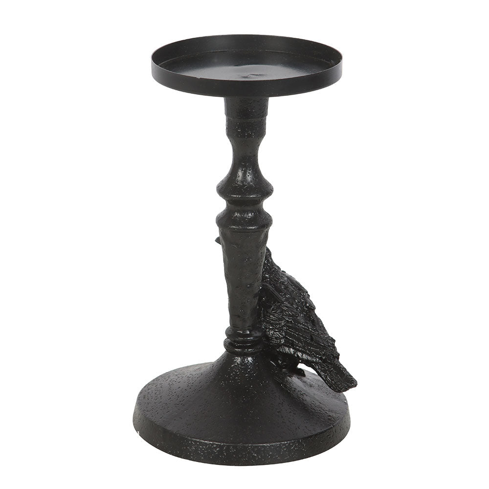 Mystic Raven Pillar Candle Holder candle holders - Gothic & Alternative Gift - Haunted