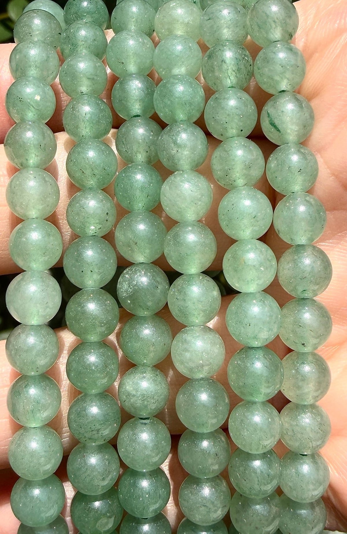 Natural Aventurine 6mm Crystal Healing Stretch Bracelet Crystals - Gothic & Alternative Gift - Haunted