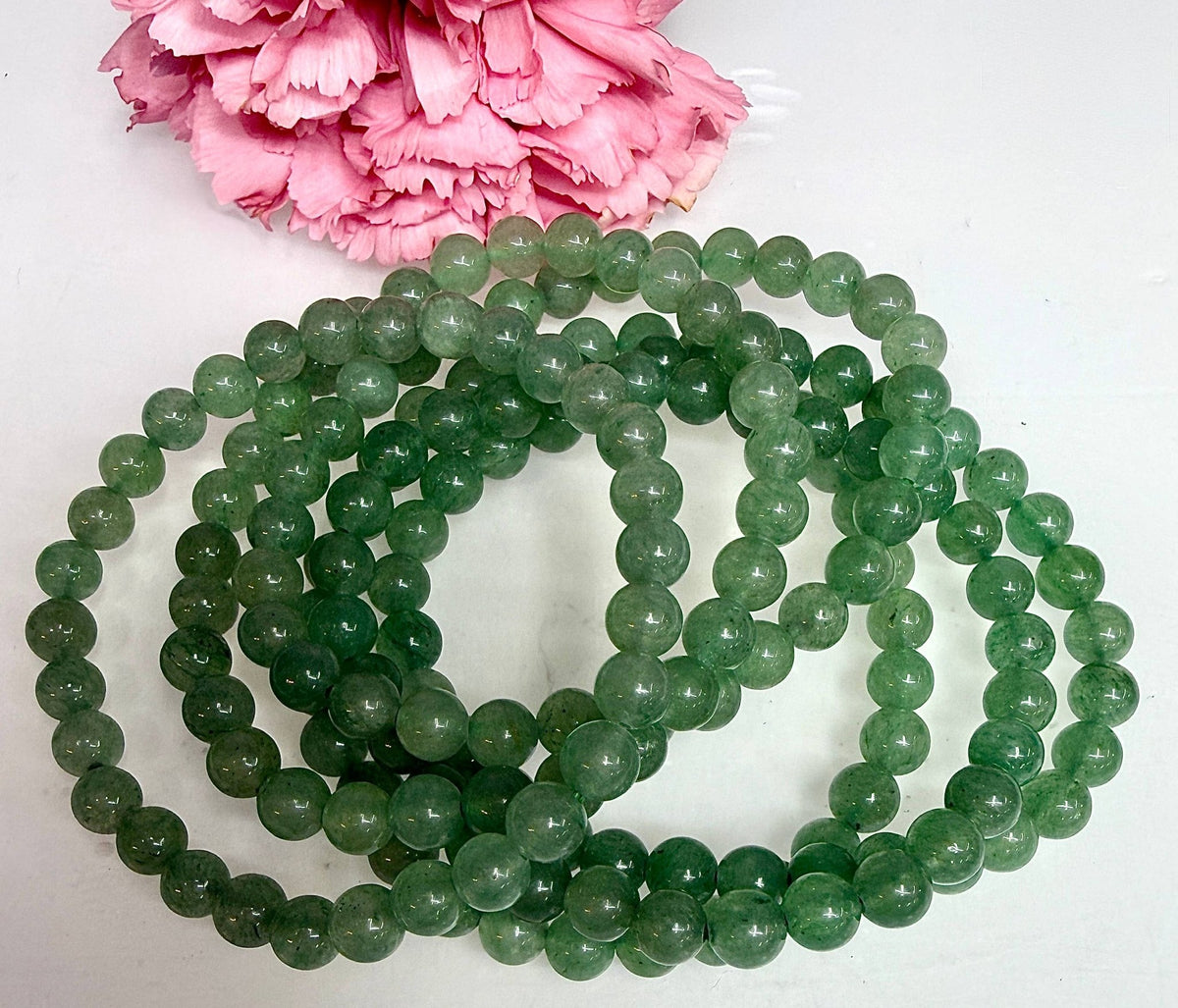Natural Aventurine 6mm Crystal Healing Stretch Bracelet Crystals - Gothic & Alternative Gift - Haunted