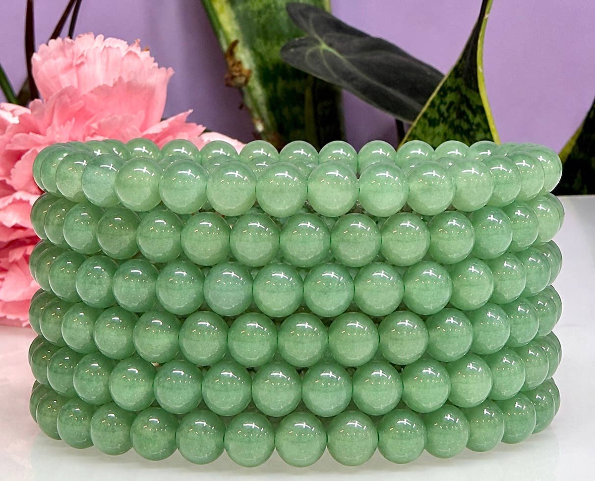 Natural Aventurine 6mm Crystal Healing Stretch Bracelet Crystals - Gothic & Alternative Gift - Haunted