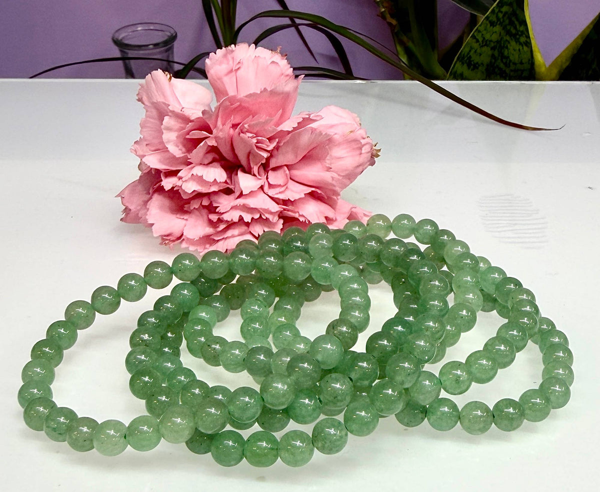 Natural Aventurine 6mm Crystal Healing Stretch Bracelet Crystals - Gothic & Alternative Gift - Haunted