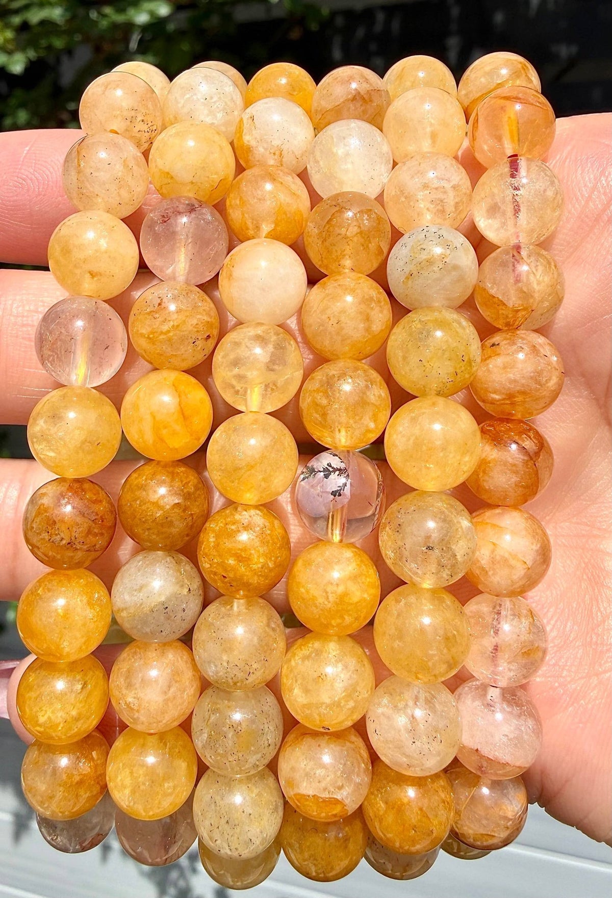 Natural Golden Healer 8mm Crystal Healing Stretch Bracelet Crystals - Gothic & Alternative Gift - Haunted
