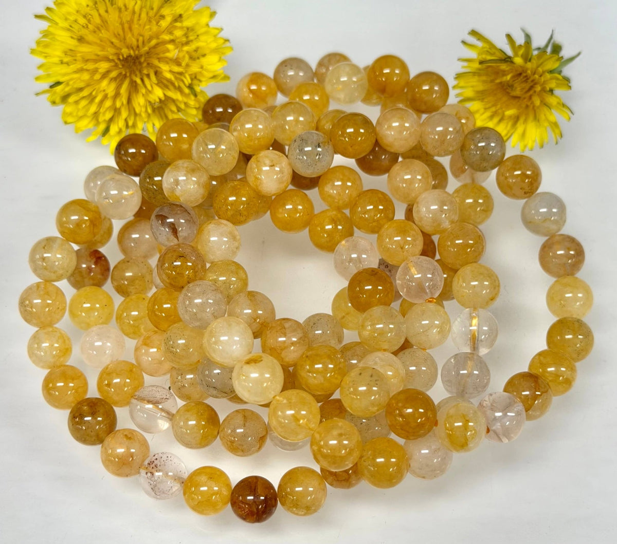Natural Golden Healer 8mm Crystal Healing Stretch Bracelet Crystals - Gothic & Alternative Gift - Haunted
