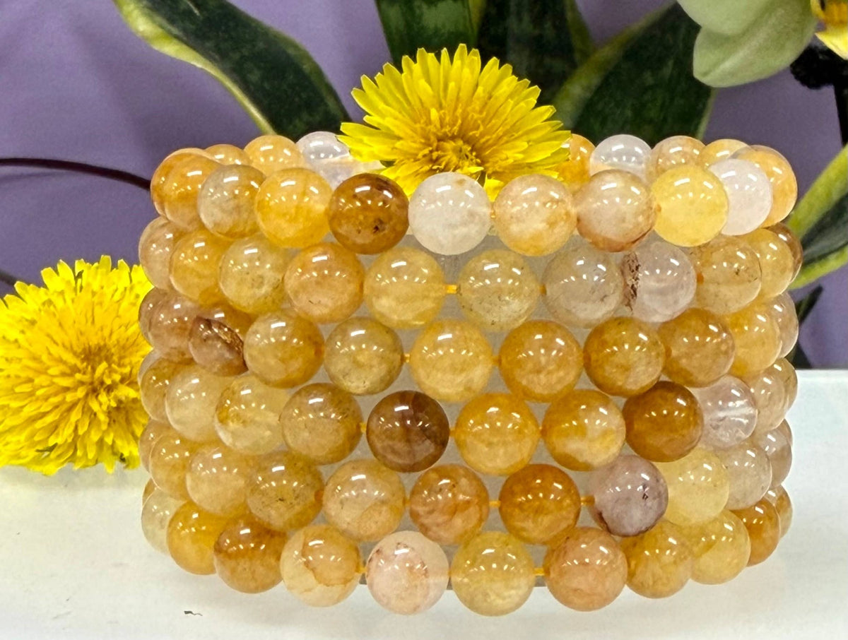 Natural Golden Healer 8mm Crystal Healing Stretch Bracelet Crystals - Gothic & Alternative Gift - Haunted
